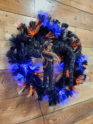 Black Cat Halloween Wreath