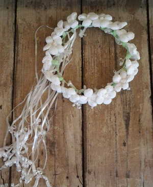 Fiesta Paper Flower Crown-White - Bonnie Harms Designs
