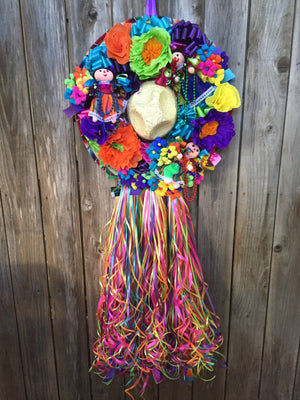 Fiesta Sombrero Wreath - Bonnie Harms Designs
