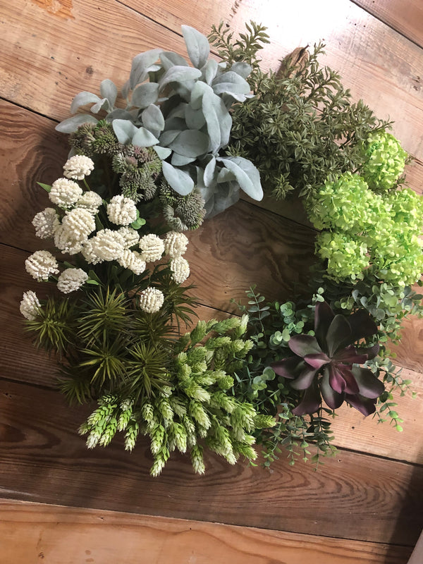 living succulent wreath for sale Succulent Greenery Wreath