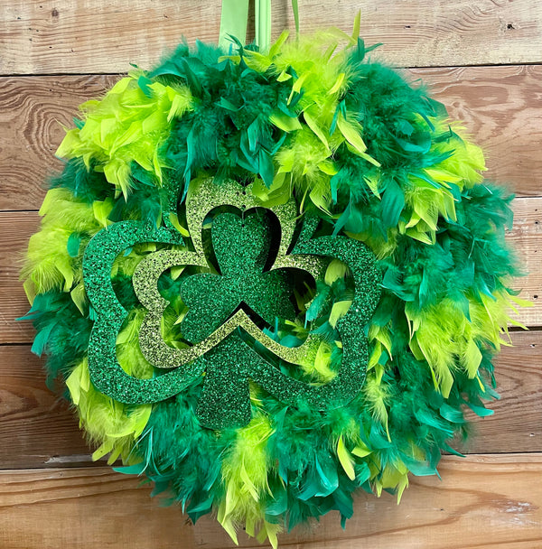 6 Green Feathers - St Patrick's Day