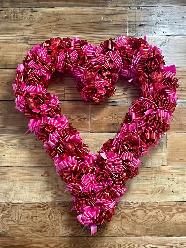 Red and Pink Peony Valentine's Day Wreath - Bonnie Harms Designs