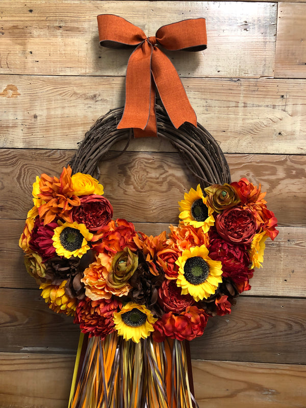 Autumn Sunshine Wreath - Bonnie Harms Designs