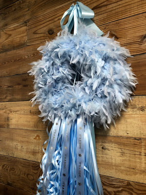 Baby Boy Wreath with Ribbons