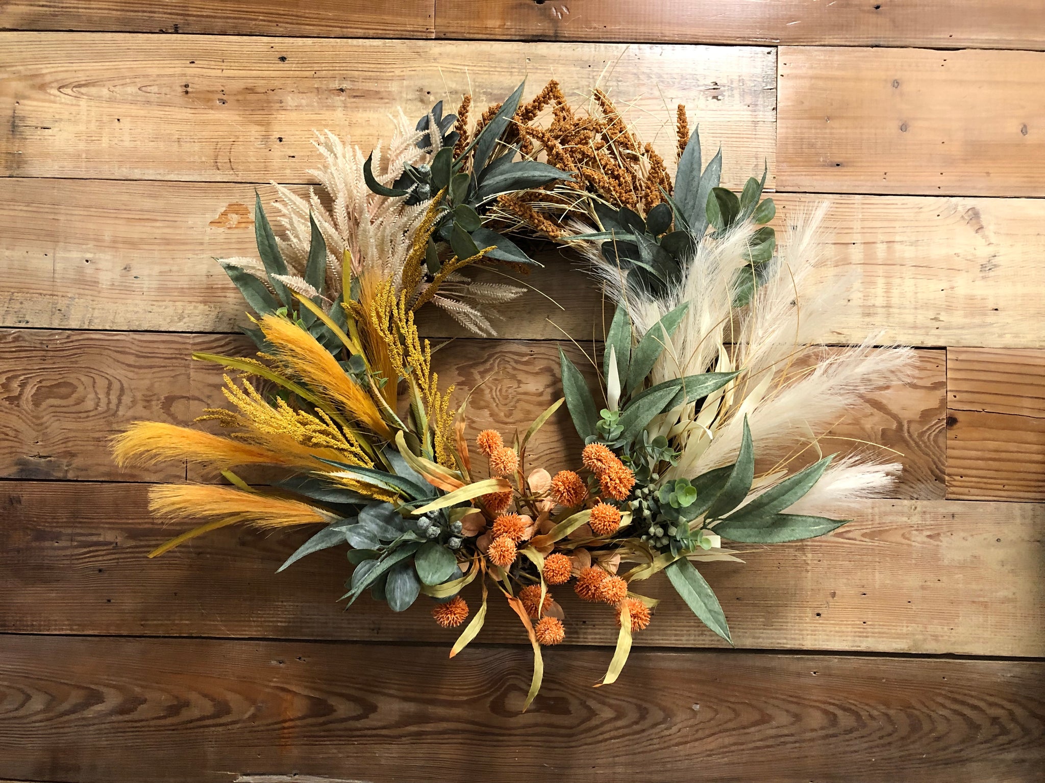 Fall Pampas Grass Wreath