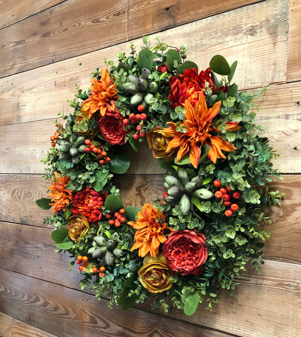 Autumn Beauty Wreath - Bonnie Harms Designs