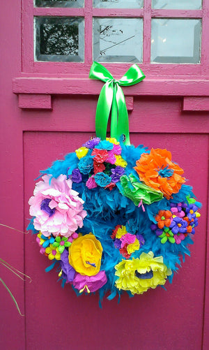 Casa Bonita Wreath - Turquoise - Bonnie Harms Designs