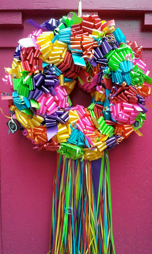 Fiesta Ribbon Wreath - Bonnie Harms Designs