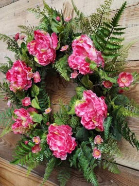 Square Peony Wreath