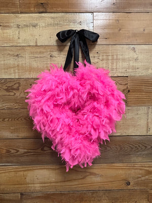 Classic Feather Valentine’s Wreath