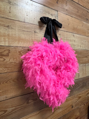 Classic Feather Valentine’s Wreath