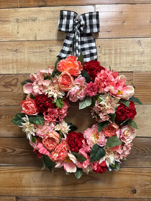 Cabbage Rose Valentine’s Wreath