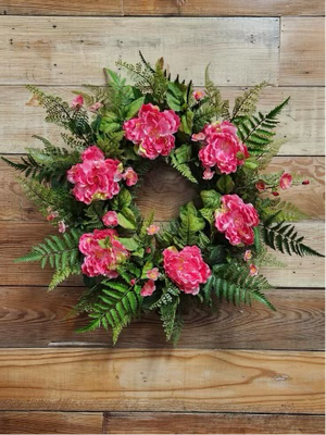 Square Peony Wreath