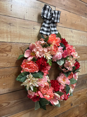 Cabbage Rose Valentine’s Wreath