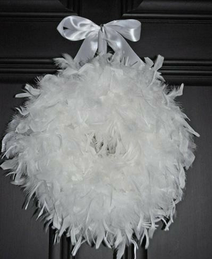 Original Feather Wedding Wreath - Bonnie Harms Designs