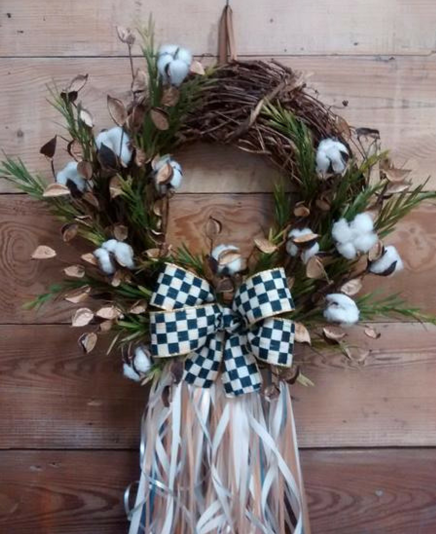 Cotton wreath online