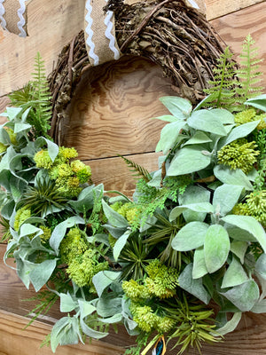 Spring Fever Succulent Wreath - Bonnie Harms Designs