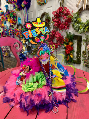 Fiesta Party Hat Sombrero - Table Topper Centerpiece - Bonnie Harms Designs