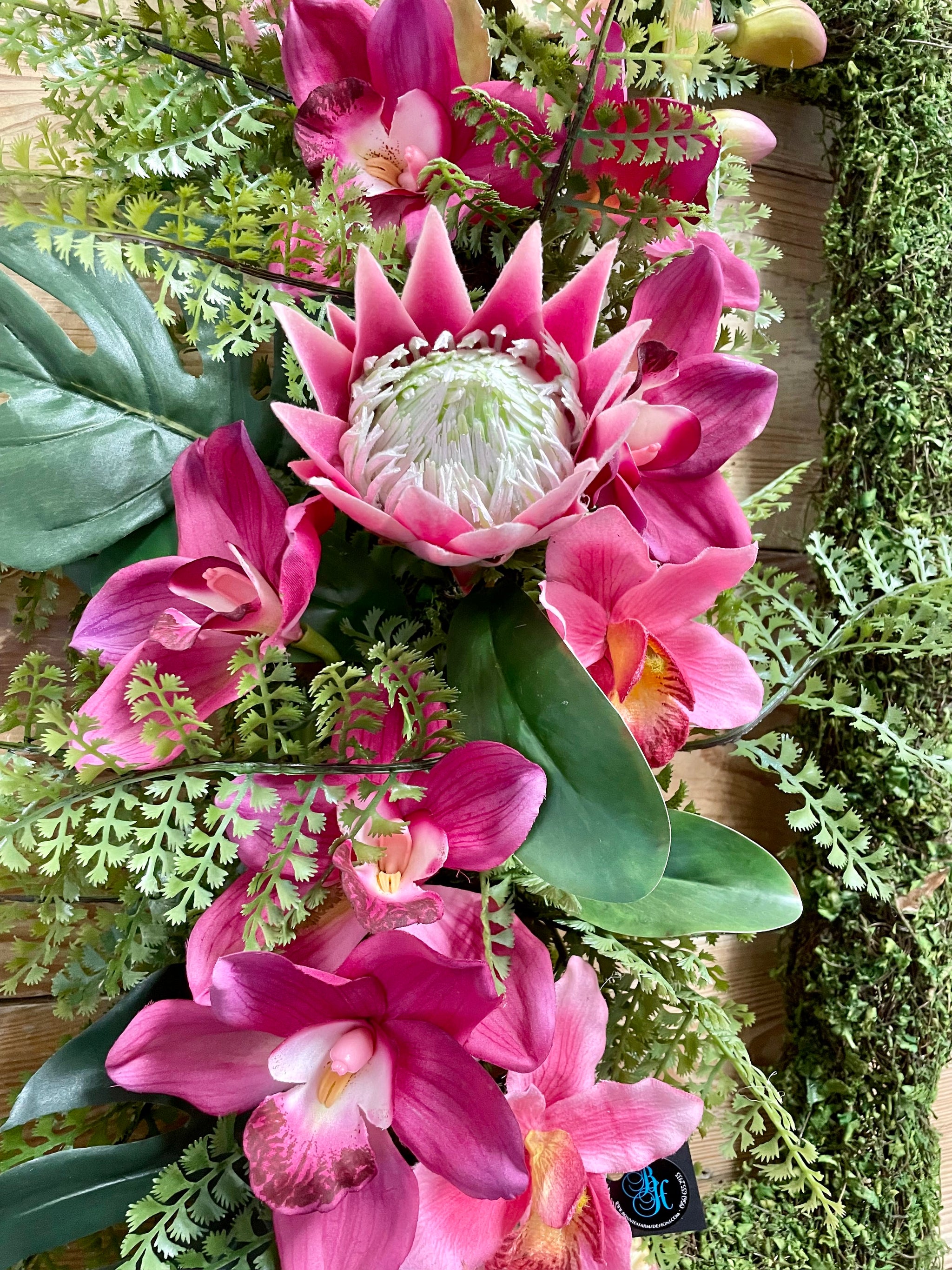 anthurium summer Anthurium Lily and Plumeria Rectangular Summer Wreath
