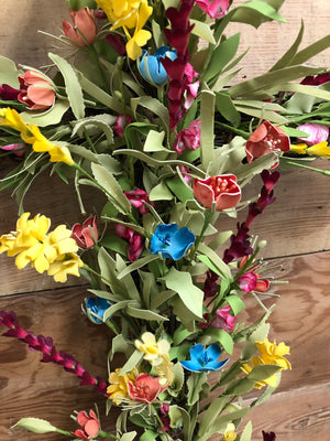 Summer Floral Cross Wreath - Bonnie Harms Designs
