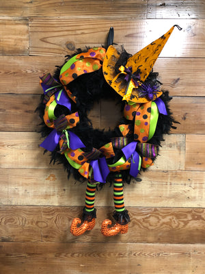 Wicked Witch Halloween Wreath