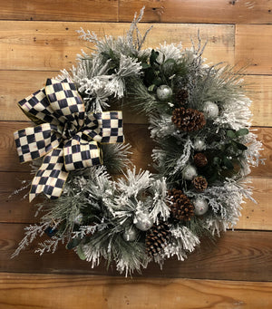 Snowy Pinecone Holiday Wreath