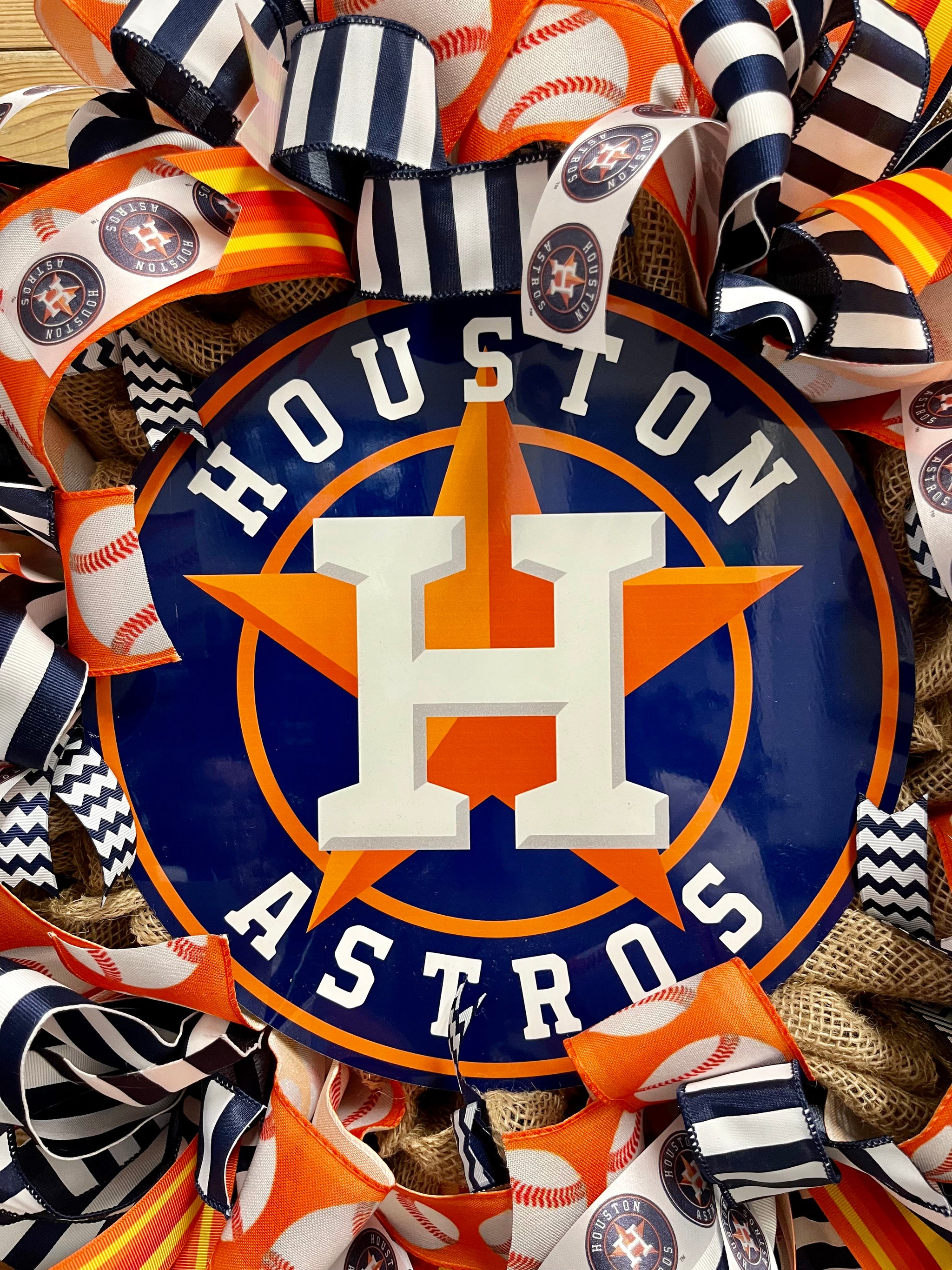 Houston Astros Wreath - Bonnie Harms Designs