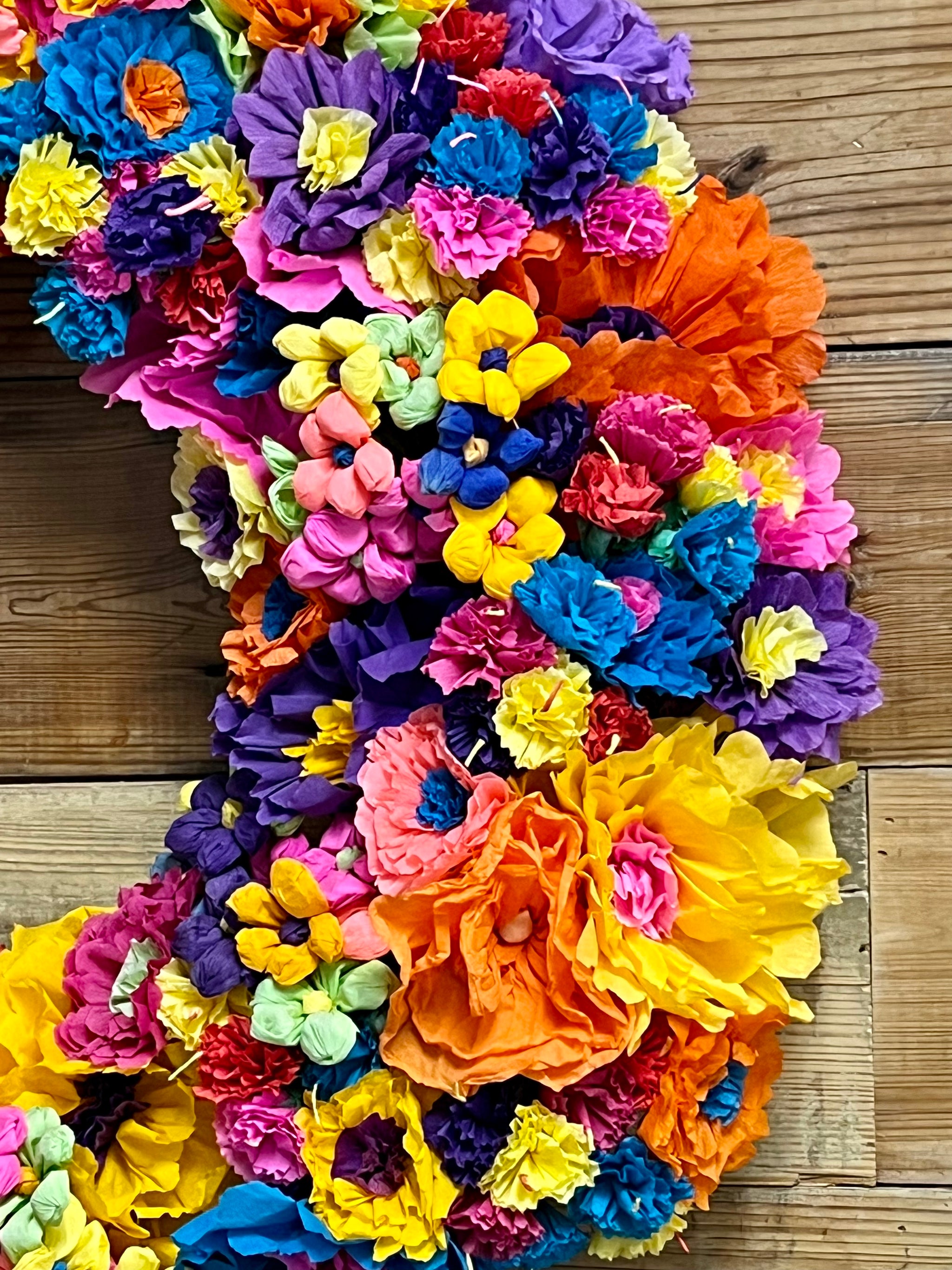 Mexican paper flower shop garland