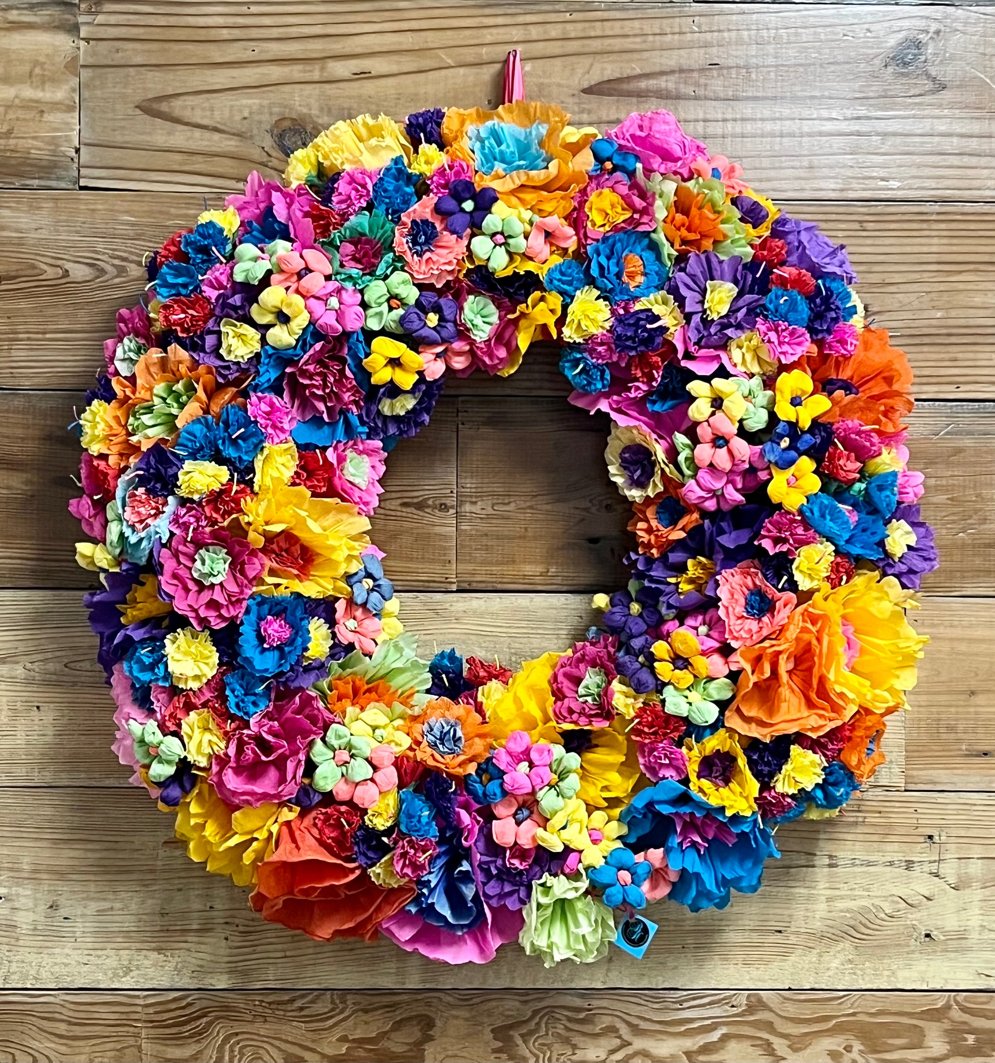 Pastel Multicolored Mexican Paper Flowers, Grande | Zinnia Folk Arts
