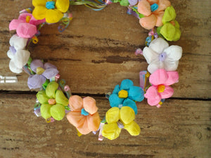 Fiesta Paper Flower Crown-Bright Pastel - Bonnie Harms Designs