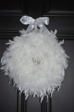 Original Feather Wedding Wreath - Bonnie Harms Designs