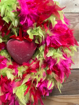 Colors of Love Feather Wreath