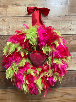 Colors of Love Feather Wreath