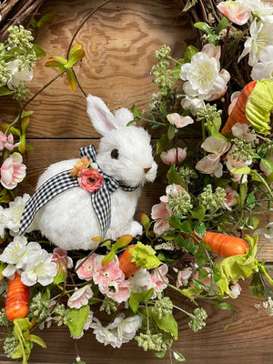 Easter Bunny Floral Wreath